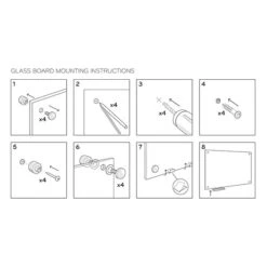 U Brands Glass Dry Erase Board, 70" X 47", Black Surface, Frameless (173U00-01) 7 U Brands Glass Dry Erase Board, 70" X 47", Black Surface, Frameless (173U00-01) -Prepa Furniture Shop sp22561530 s7