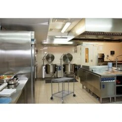 Luxor 2-Shelf Metal Mobile Utility Cart With Swivel Wheels, Chrome (WSCC-2)