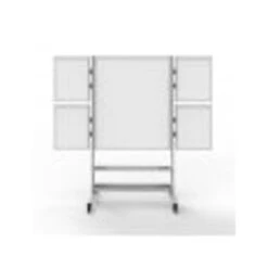 Luxor Collaboration Station Mobile Whiteboard, Aluminum (COLLAB-STATION)