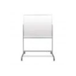Luxor Double Sided Mobile Magnetic Glass Marker Board, Aluminum, 48x36 (MMGB4836)