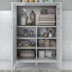 Bush Furniture Broadview Bathroom Storage Cabinet, Pure White (BD018WH) -Prepa Furniture Shop sp36862079 s7
