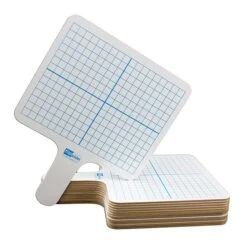 Flipside Graphing Paddles Dry Erase Whiteboard, 7.75" X 10", Class Pack Of 12 (FLP18124)