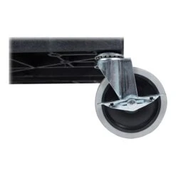 Luxor 3-Shelf Plastic/Poly Mobile Utility Cart With Swivel Wheels, Black (EC111-B) -Prepa Furniture Shop sp40797827 s7