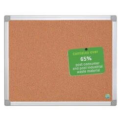 Bi-Office Earth-It Cork Bulletin Board, Aluminum Frame, 3' X 2' (CA031790)