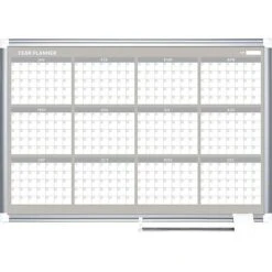 MasterVision Gold Ultra Magnetic Lacquered Steel Planning Board, Aluminum Frame, 3' X 2' (GA03106830)
