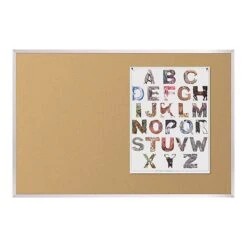 Best-Rite Valu-Tak Cork Bulletin Board, Aluminum Frame, 4' X 8' (301AH)