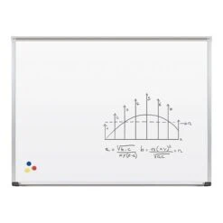 MooreCo Porcelain Dry-Erase Whiteboard, Anodized Aluminum Frame, 3' X 4' (202AC)