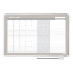 MasterVision Gold Ultra Magnetic Lacquered Steel Planning Board, Aluminum Frame, 4' X 3' (GA0597830)