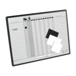 Quartet Magnetic Porcelain In-Out-Board, Aluminum Frame, 2' X 1.5' (781G)