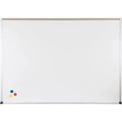 Essentials By Balt Porcelain Dry-Erase Whiteboard, Anodized Aluminum Frame, 4' X 3' (2H2NC-M)