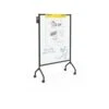 Essentials By Balt Mobile Magnetic Dry-Erase Whiteboard, Anodized Aluminum Frame, 5' X 3' (62544)
