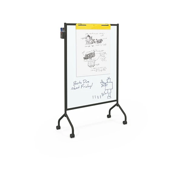 Essentials By Balt Mobile Magnetic Dry-Erase Whiteboard, Anodized Aluminum Frame, 5' X 3' (62544) 1 Essentials By Balt Mobile Magnetic Dry-Erase Whiteboard, Anodized Aluminum Frame, 5' X 3' (62544)