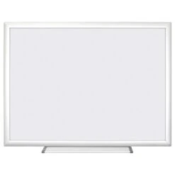 U Brands Basics Plus Steel Dry-Erase Whiteboard, Aluminum Frame, 4' X 3' (072U00-01)