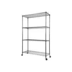 Alera Complete 4-Shelf Metal Unit, 48"W, Anthracite Black (ALESW604818BA)