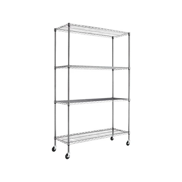 Alera Complete 4-Shelf Metal Unit, 48"W, Anthracite Black (ALESW604818BA) 2 Alera Complete 4-Shelf Metal Unit, 48"W, Anthracite Black (ALESW604818BA) - Image 2