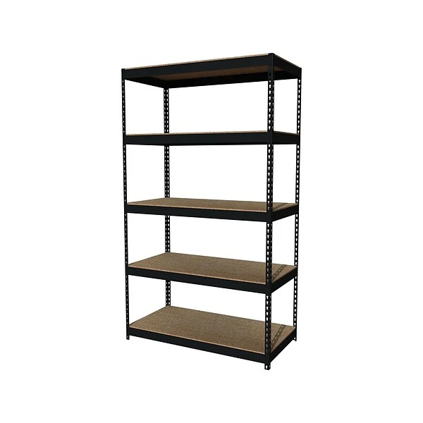 Hirsh 3800 Lb. Rivet Series 5-Shelf Metal Unit, 48"W, Black (19454) 1 Hirsh 3800 Lb. Rivet Series 5-Shelf Metal Unit, 48"W, Black (19454)