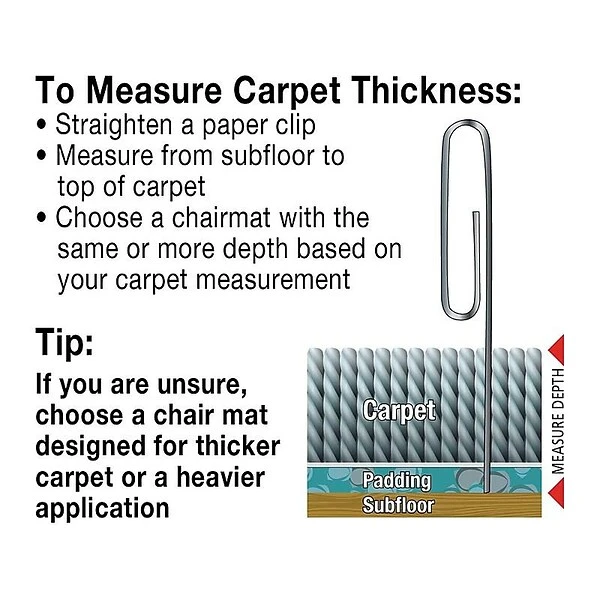 Deflect-O DuraMat 45" X 53'' Rectangular W/Lip Chair Mat For Carpet, Vinyl (DEFCM13233) 6 Deflect-O DuraMat 45" X 53'' Rectangular W/Lip Chair Mat For Carpet, Vinyl (DEFCM13233) - Image 6