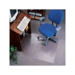 Deflect-O EconoMat 36" X 48'' Rectangular W/Lip Chair Mat For Carpet, Vinyl (CM11112)