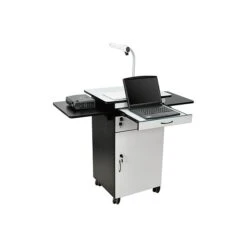 Luxor 4-Shelf Wood Mobile File Cart With Lockable Wheels, Black/Gray (WPSDD3) 5 Luxor 4-Shelf Wood Mobile File Cart With Lockable Wheels, Black/Gray (WPSDD3) -Prepa Furniture Shop sp43832340 s7