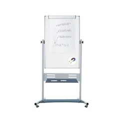 MasterVision Evolution Lacquered Steel Dry-Erase Whiteboard, Aluminum Frame, 4' X 3' (QR5203)