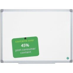 MasterVision Earth Gold Ultra Lacquered Steel Dry-Erase Whiteboard, Aluminum Frame, 4' X 3' (MA0507790)