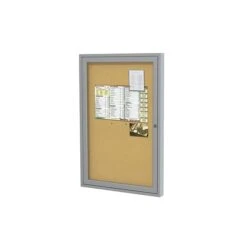 Ghent Cork Enclosed Bulletin Board, Aluminum Frame, 3'H X 2'W (PA13624K) -Prepa Furniture Shop sp44336758 s7 1