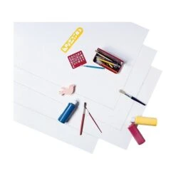 Pacon Economy Railroad Poster Board, 22" X 28", White, 100/Carton (104225)