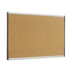 Quartet Arc Cubicle Cork Bulletin Board, Aluminum Frame, 18"H X 30"W (ARCB3018)