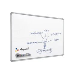 Best-Rite Porcelain Dry-Erase Whiteboard, Anodized Aluminum Frame, 4' X 4' (2H2PD)