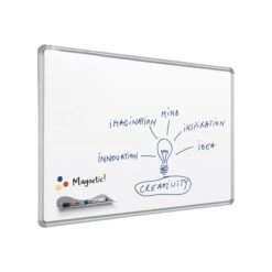 Best-Rite Porcelain Dry-Erase Whiteboard, Anodized Aluminum Frame, 4' X 3' (2H2PC)