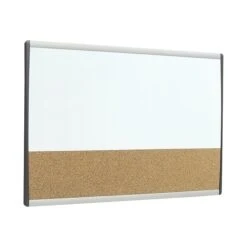 Quartet Arc Cubicle Cork & Dry Erase Whiteboard, Aluminum Frame, 2.5' X 1.5' (ARCCB3018)