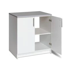 Prepac Elite 36" Composite Storage Cabinet With 1 Shelf, White (WEB-3236)