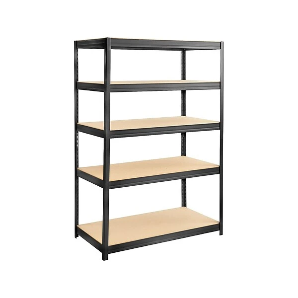 Safco Boltless 5-Shelf Metal Unit, 48"W, Black (6244BL) 1 Safco Boltless 5-Shelf Metal Unit, 48"W, Black (6244BL)