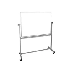 Luxor Steel Mobile Dry-Erase Whiteboard, Aluminum Frame, 4' X 3' (MB4836WW)