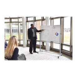 Luxor Steel Mobile Dry-Erase Whiteboard, Aluminum Frame, 4' X 3' (MB4836WWB) -Prepa Furniture Shop sp44851728 s7 1