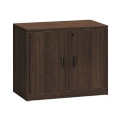 HON 10500 Series 29.5" Laminated Wood Storage Cabinet With 2 Shelves, Mocha (H105291.MOCHMOCH)
