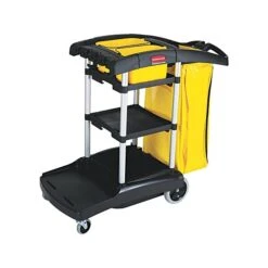 Rubbermaid Commercial Janitorial Cleaning Cart, Black Plastic (FG9T7200BLA) -Prepa Furniture Shop sp46039130 s7