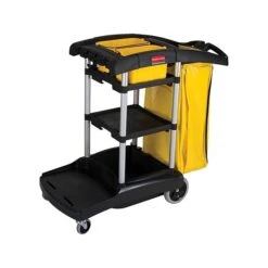 Rubbermaid Commercial Janitorial Cleaning Cart, Black Plastic (FG9T7200BLA) -Prepa Furniture Shop sp46039131 s7