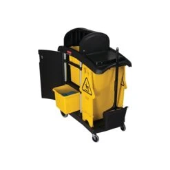 Rubbermaid Commercial Janitorial Cleaning Cart, Black Plastic (FG9T7200BLA) -Prepa Furniture Shop sp46039132 s7