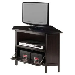 Winsome Corner TV Stand, Screens Up To 27", Espresso (92634)