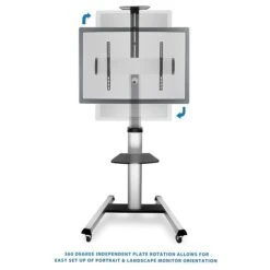 Mount-It! Mobile TV Cart Height Adjustable For 32"-70" Displays (MI-875) -Prepa Furniture Shop sp4673095 s7