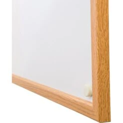 Viztex Lacquered Steel Magnetic Dry Erase Boards With Oak Effect Surround (48"x36")