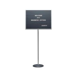 Quartet Pedestal Magnetic Letter Board, Gray Frame, 2' X 1.5' (7921M)