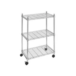 Whitmor Supreme 3-Shelf Metal Utility Cart, Chrome (6056344N)