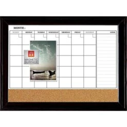 Quartet Combo Dry-Erase & Bulletin Board, Black Frame, 23'' X 35'' (79284)
