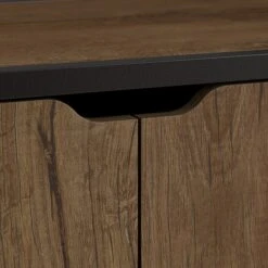 Bush Furniture Anthropology 30"H Small Storage Cabinet With Doors, Rustic Brown Embossed (ATS130RB-03) -Prepa Furniture Shop sp51221821 s7