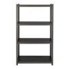 Iron Horse 3200 Concealed Rivet 4-Shelf Metal Stand Alone Shelving Unit, 36" W, Gray (20995)