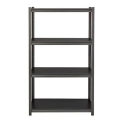 Iron Horse 3200 Concealed Rivet 4-Shelf Metal Stand Alone Shelving Unit, 36" W, Gray (20995)