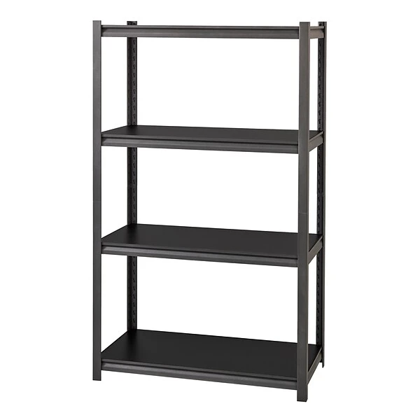 Iron Horse 3200 Concealed Rivet 4-Shelf Metal Stand Alone Shelving Unit, 36" W, Gray (20995) 3 Iron Horse 3200 Concealed Rivet 4-Shelf Metal Stand Alone Shelving Unit, 36" W, Gray (20995) - Image 3