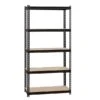 Iron Horse 2300 Lb. Rivet Series 5-Shelf Metal/Particle Board Shelving Unit, 36" W, Black (20992)